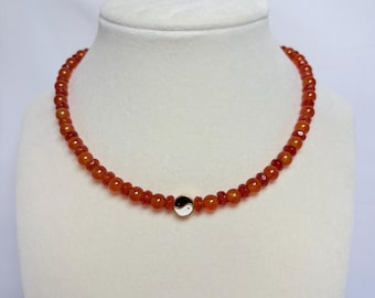 Carnelian Necklace / Carnelian Crystal Necklace / Carnelian Choker