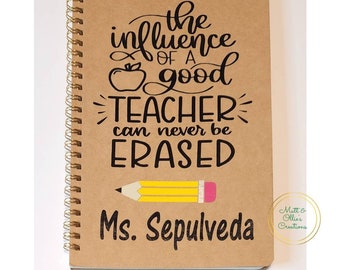 Personalized Teacher Journal, Appreciation Gift, End of Year Gift - Etsy