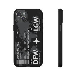Carte d'embarquement personnalisée pour iPhone | Cadeau d'aviation | Cas difficiles