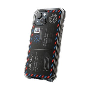 Personalisierte Postkarte Stil iPhone Magneten | Benutzerdefinierte transparente Telefonschutzhüllen | Magnetische klare Auswirkungen