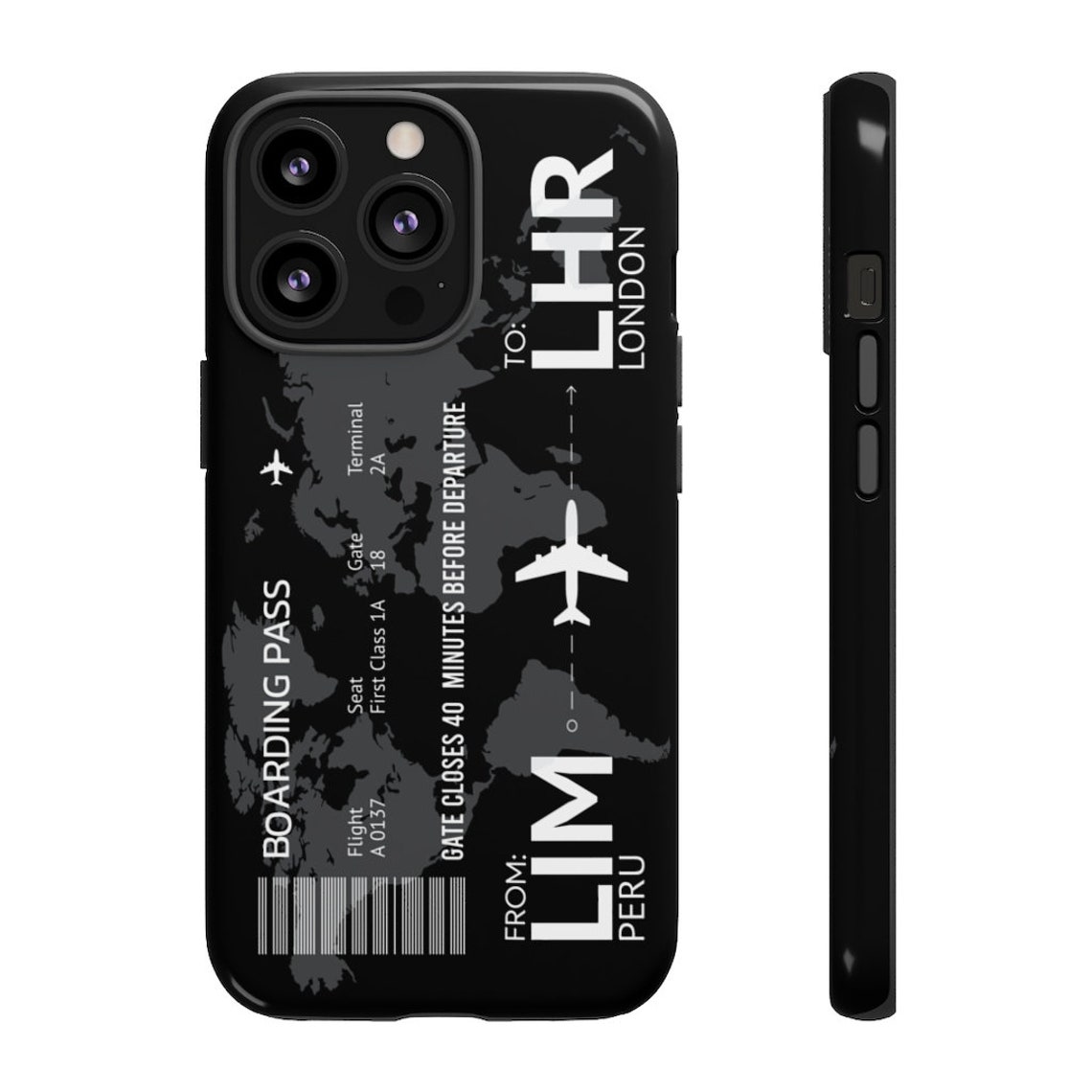 Personalised Boarding Pass Iphone Case Aviation Gift Tough Etsy