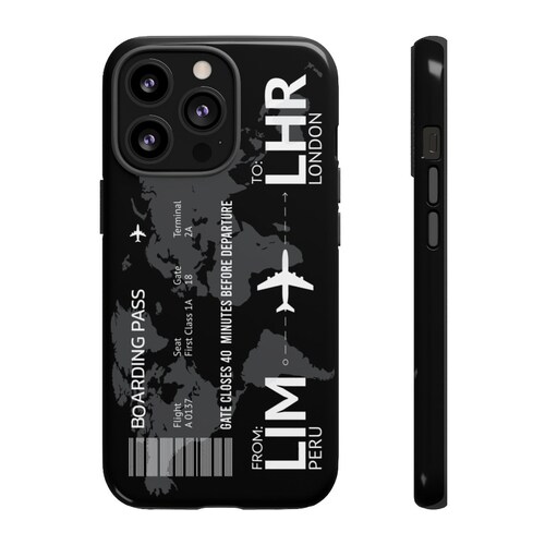 Personalised Boarding Pass Iphone Case Aviation Gift Tough Etsy