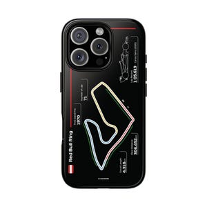 Funda resistente para teléfono con diseño de circuito de F1: regalo para aficionados a las carreras