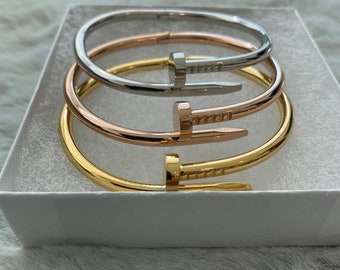 cartier nail bracelet etsy