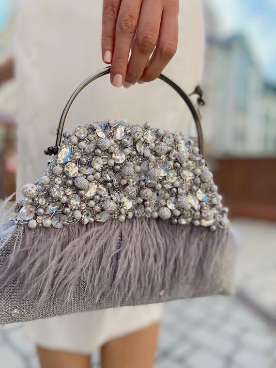 Designer Silver Pewter Metal Evening Clutch Purse With Bling Sequins Chain  Trendy Womens Shoulder Handbag From Luo06, $25.63 | DHgate.Com