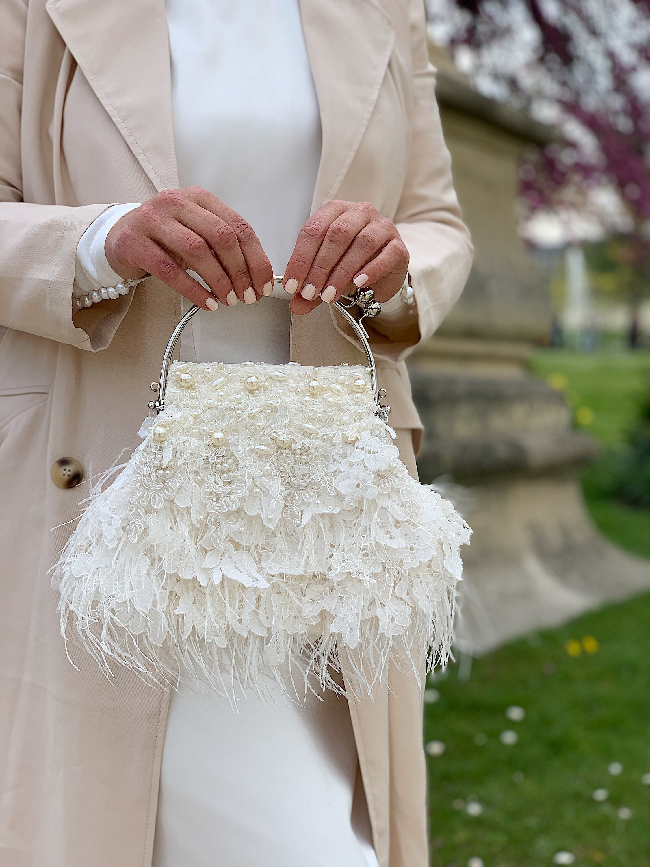 Feather Purse Feather Clutch Feather Bag Ostrich Clutch Feather Bags For  Women Handbag With Feathers Ostrich Feather Purse Purse With Feathers Bag  With Feathers Feather Evening Bag Feather Handbag: Handbags