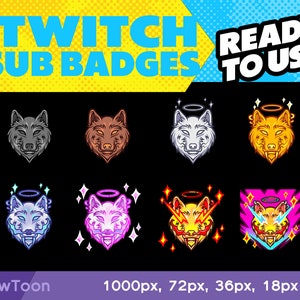Twitch sub / Bit badges / Wolf