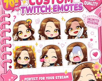 Custom Twitch Emotes | Animated & Static YCH for VTuber Streamers