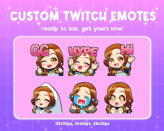 Twitch Emote - 3x Cute Anime Girl – MoshiMochiCo