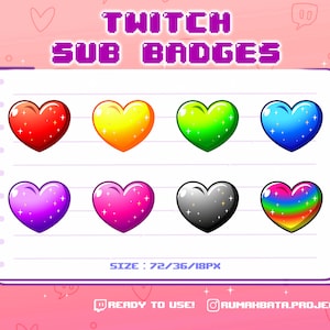 Twitch sub/bit badges / Love Heart