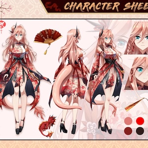 Custom DND Character Sheet Commission, DND Character Art, Dungeons and Dragons, Vtuber Model, Vroid, Furry Commission