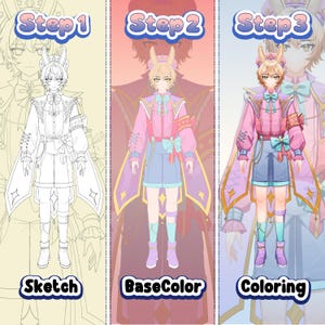 custom vtuber model live2d. VTuber avatar digital illustration of a rabbit femboy with blonde hair, pastel bunny ears, soft makeup, and a sailor-themed outfit featuring a pastel sailor collar, white short pants, and mint ribbon—ideal for Twitch overlays, YouTube channel art, or streaming branding.