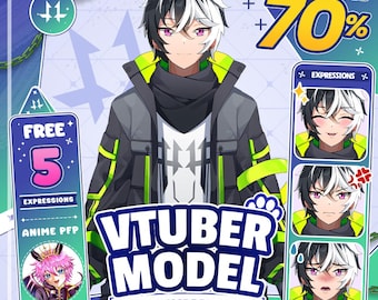 Custom Vtuber Model Commission | Live2D Rigging, Anime Avatar Design, Twitch Streamer PNG Asset Creation