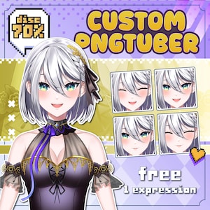 Custom Animated PNGtuber Model Commission - Streaming Avatar Character Design for VTuber Content Creation