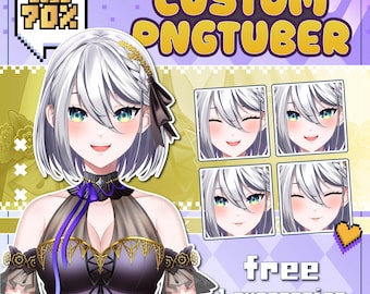 Custom Animated PNGtuber Model Commission - Streaming Avatar Character Design for VTuber Content Creation