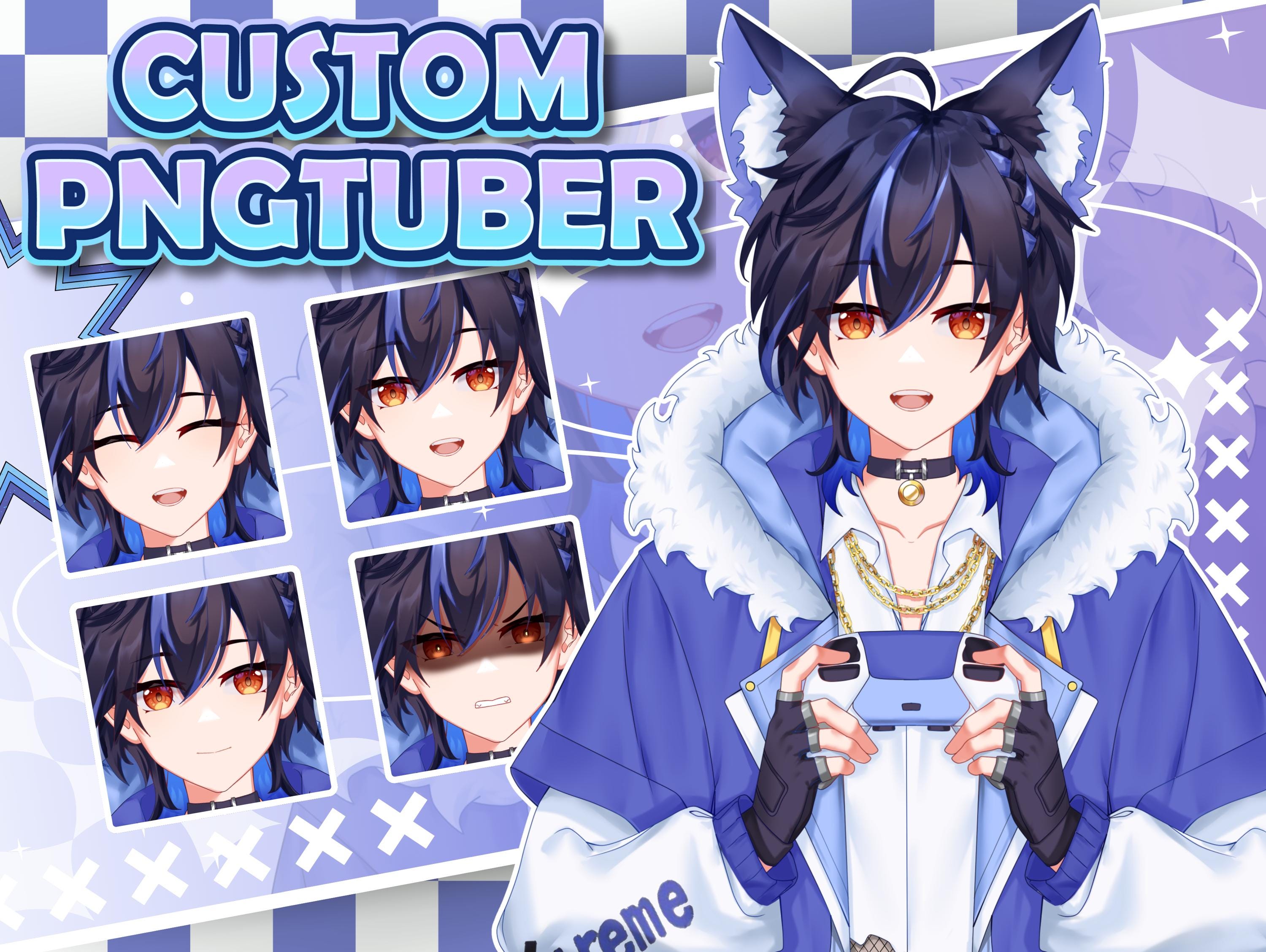 CUSTOM PNGTUBER | Pngtuber Commission | Veadotube | Png Tuber | Anime Art | Anime commission | Stream Avatar | PNGtuber Model Commission