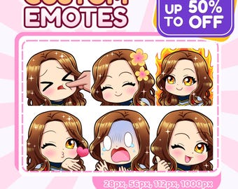 Custom Twitch Emotes | Animated Emotes | Animal Emotes | Anime Emotes | Twitch Emote for streamer | Twitch Emotes | Cute Chibi anime style