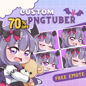 Custom PNGtuber Chibi | Pngtuber Model | Chibi Pngtuber | Pngtuber Character | Png Tuber | Anime Commision | Pngtuber Commission | pfp