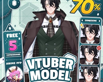 Custom LIve2D VTuber Model Commission | Custom Anime VTuber Character Design & Rigging | VTube Studio Ready Avatar