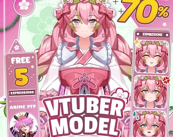 Custom Live2D VTuber Commission | Anime Character Model Assets | PNGTuber Design Rigging Avatar
