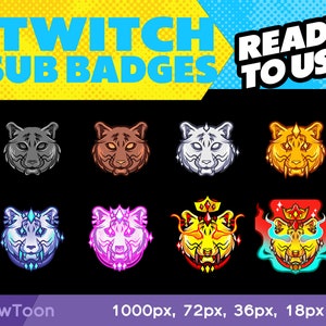 Twitch sub / Bit badges / Tiger
