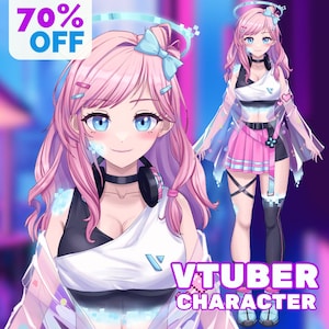 Custom live2d Vtuber Commission Live2d-model Commission Vtuber-items Custom Vtuber Anime Character Commission voor commercieel gebruik