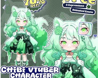 Custom Chibi VTuber Model Commission, Live2D Avatar Design, Rigging & Character Creation Service