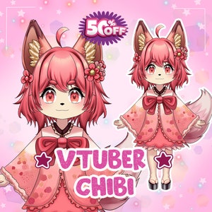 Aangepast Vtuber-model LIVE2D | Commissie Chibi Vtuber | Vtuber-ontwerp | Klaar voor montage