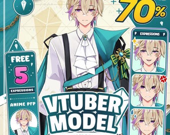 Custom VTuber Model: Live2D Avatar Design & Rigging Commission for Streaming