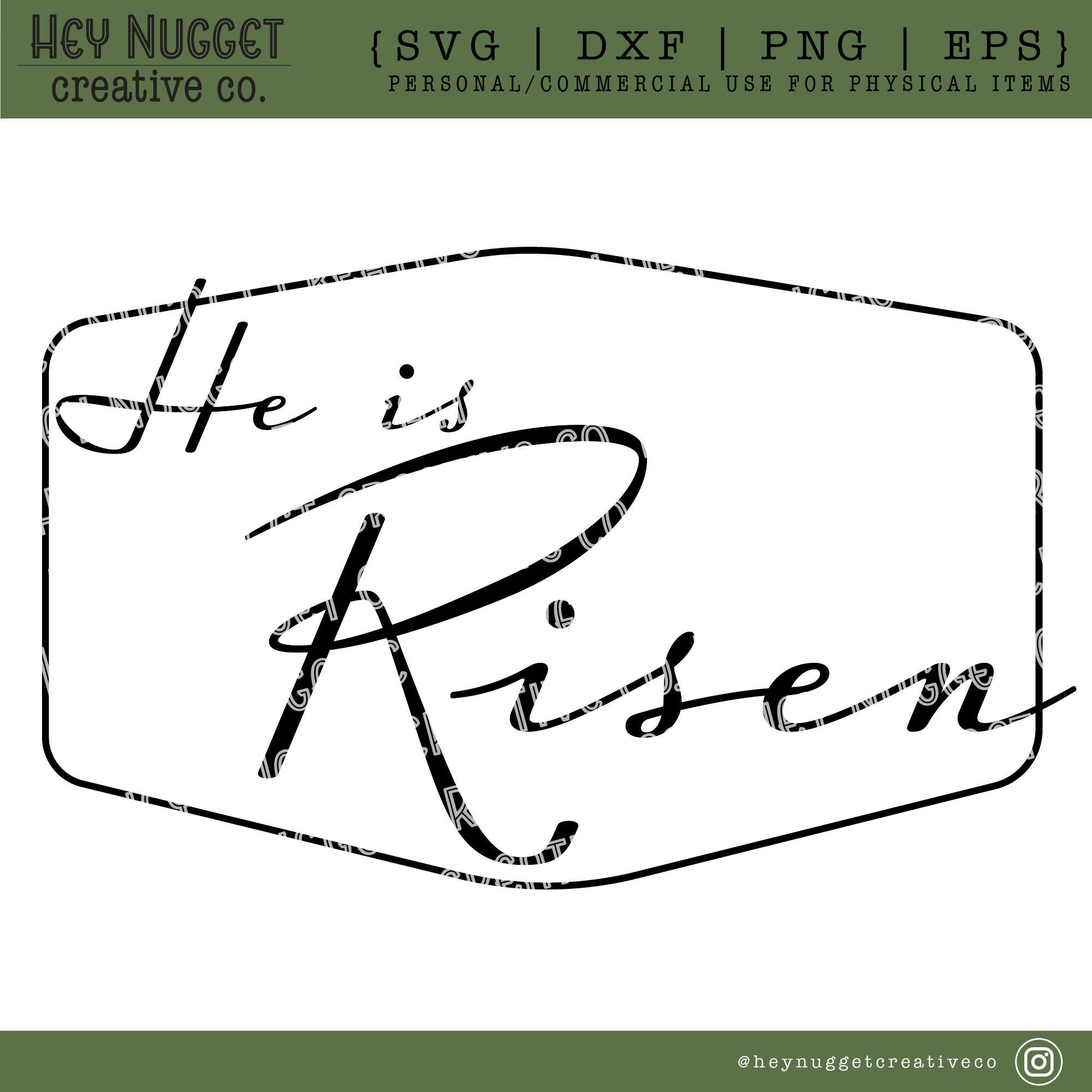 He is Risen SVG Easter SVG Faith SVG He is Risen Saying Etsy