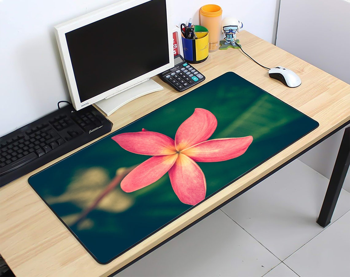 Porcelain Flower Desk Mat Pink Flowers Mouse Pad Large Desk Etsy