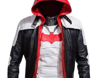 Cosonsen Men's Batman Red Hood Jason Todd Cosplay Costume Halloween Outfits Lot 