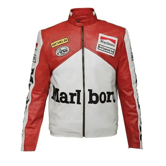 Handmade Marlboro F1 Biker White 