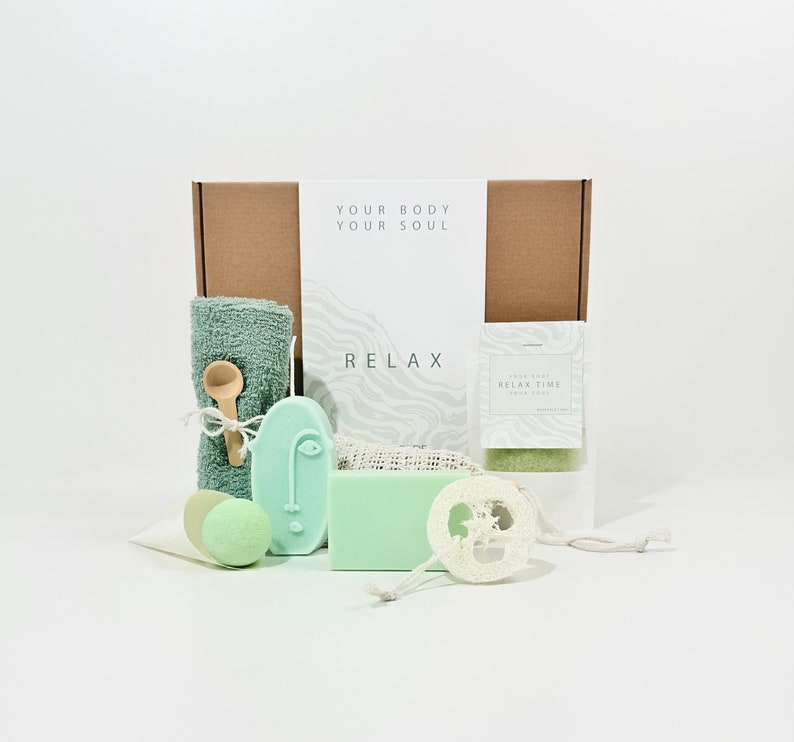 Relax gift box Gift set for your favorite person Spa & Wellness Relax box for women and girlfriends Feel-good box for birthdays image 5