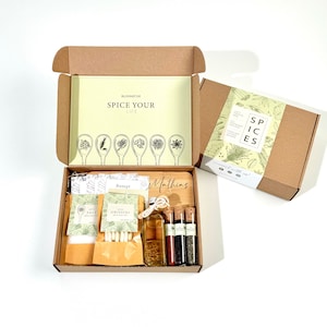 Koch Geschenkbox für Hobbyköche | personalisiertes Geschenk | Kräuter-Set | Küchen Zubehör | Grußkarte | | Genuss-Set zum Valentinstag
