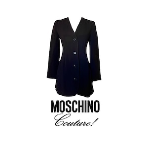 1990&#39;s Vintage Black Moschino Couture jacket