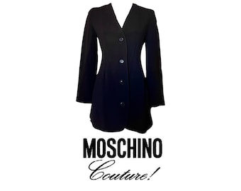 1990er Vintage Black Moschino Couture Jacke