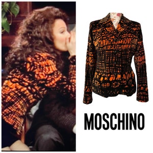 Vintage 90s Moschino velvet blazer aso the nanny