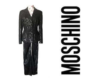 Moschino 90s all over suit