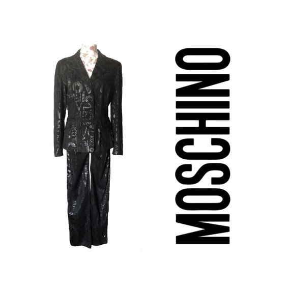 Moschino 90s all over suit - image 1