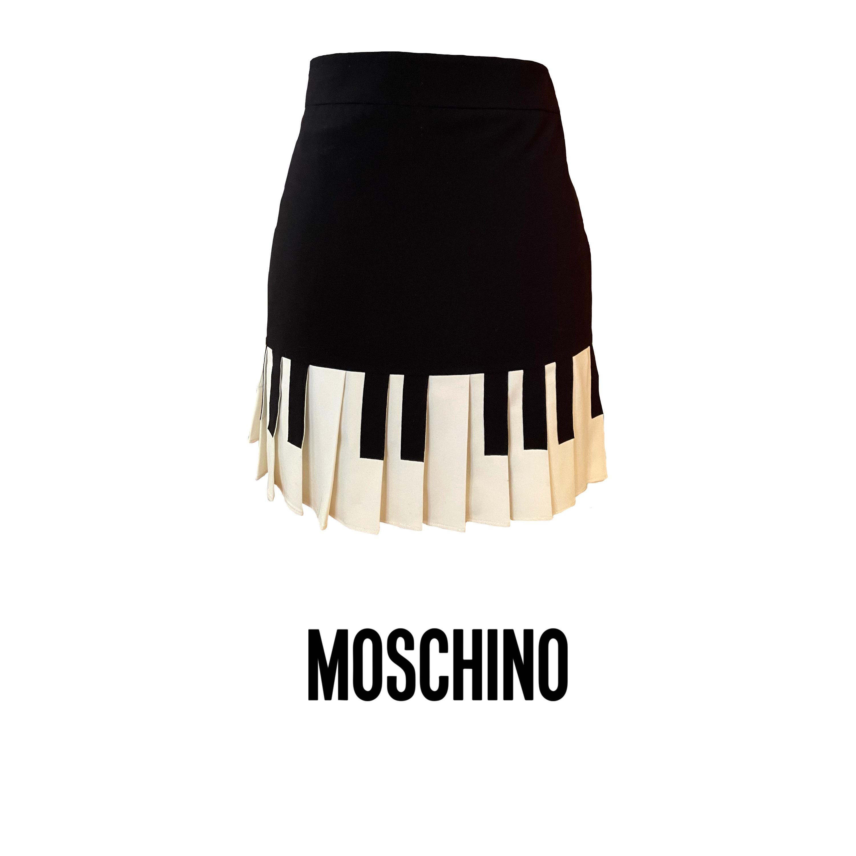 Vintage 90s Reedition Moschino Piano Skirt - Etsy