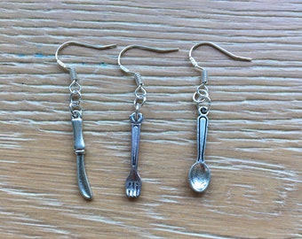 Knife, Fork and Spoon Earrings