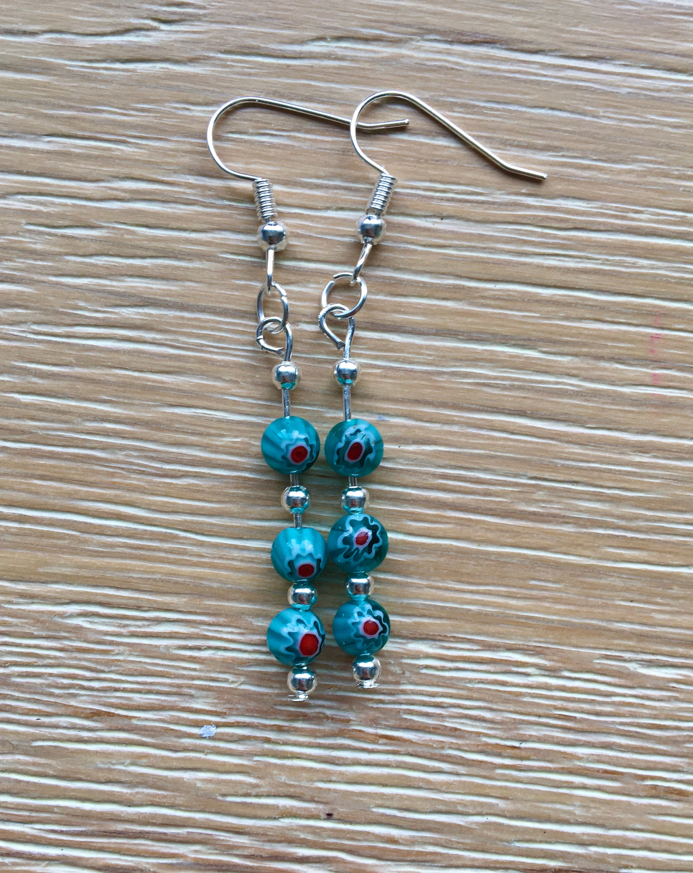 Assorted Glass Bead Drop Earrings Etsy