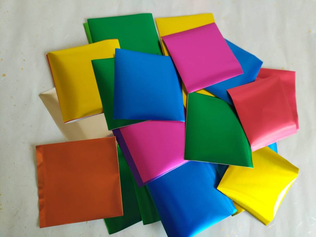 100 Small Foil Origami Sheets Gold Silver Washi 7.5 Cm Lots Etsy