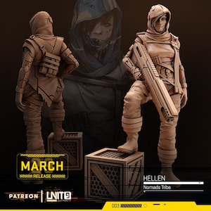 Hellen (2 Poses) - Nomads - 32mm Scale - Unit9 Miniatures