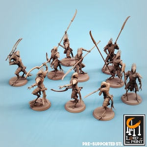 Soldats Kenku - Créature de taille moyenne - Miniature à l’échelle 32 mm - Lord of the Print