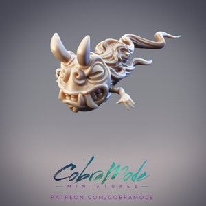 Onibi with Hikiga Mask - 32mm - - 32mm/54mm Scale Miniature - (with DnD 5ed. Stats) - Cobramode Miniatures