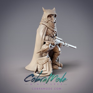 Tmalut, Amaura Hunter - 32mm/54mm Scale Miniature - (with DnD 5ed. Stats) - Cobramode Miniatures