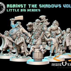 Against the Shadows Vol. 1 - Little Big Heroes - 32mm Scale Fantasy Miniature - RN Estudio