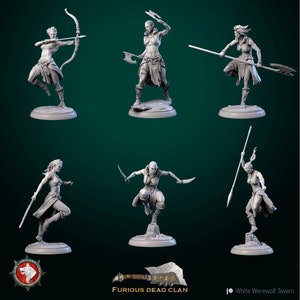 Female Orc Warriors - 32mm Scale Miniature - White Werewolf Tavern